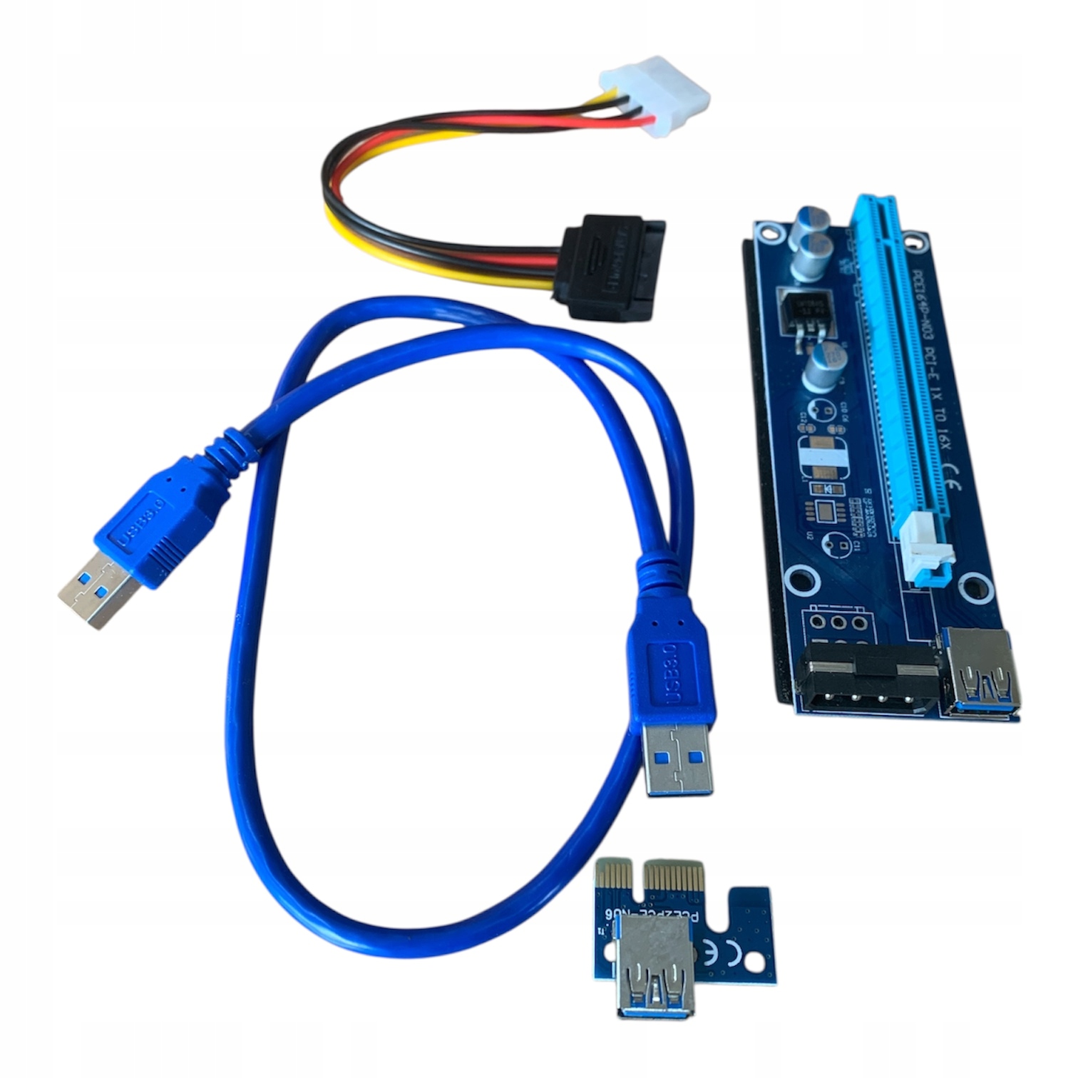 Riser PCI-e, PCE164P-N03 ver 006c синий, адаптер для экскаватора и GPU