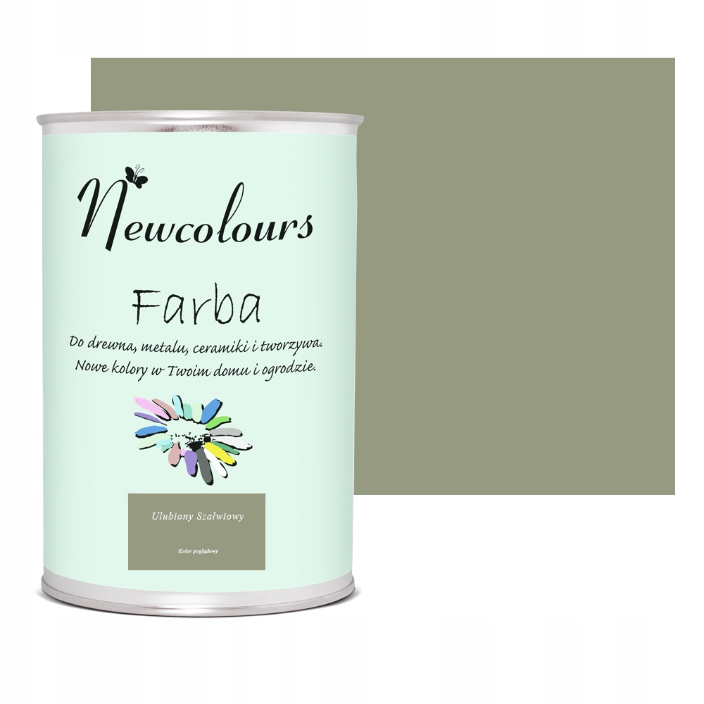 Farba akrylowa Newcolours 900 ml Ulubiony Szałwiowy