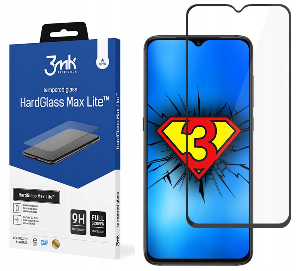 

Szkło 3mk do Xiaomi Redmi 9, HardGlass Max Lite