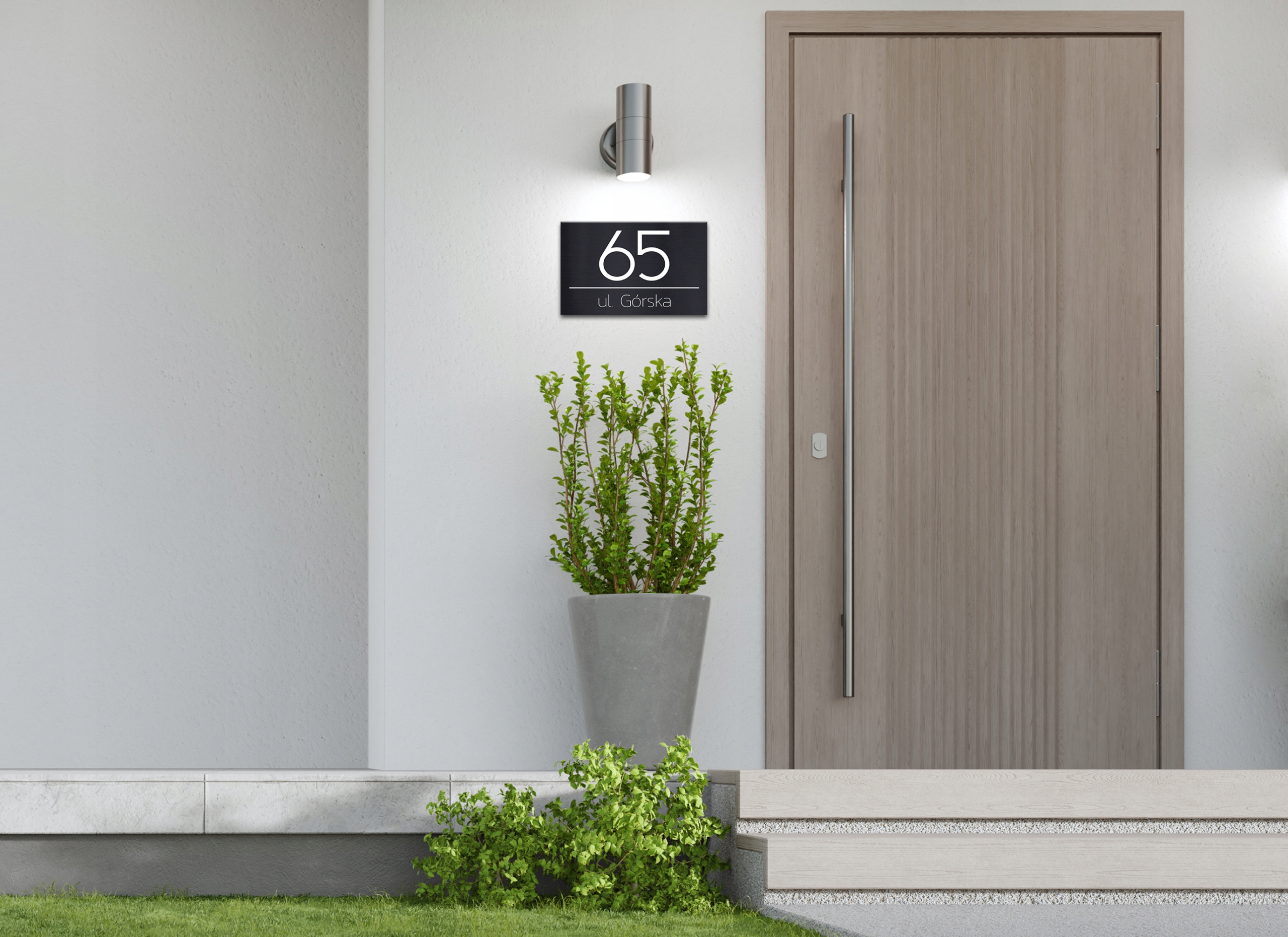 TABLICZKA na dom TABLICA Adresowa CZARNY MAT 162 Marka TabPrint