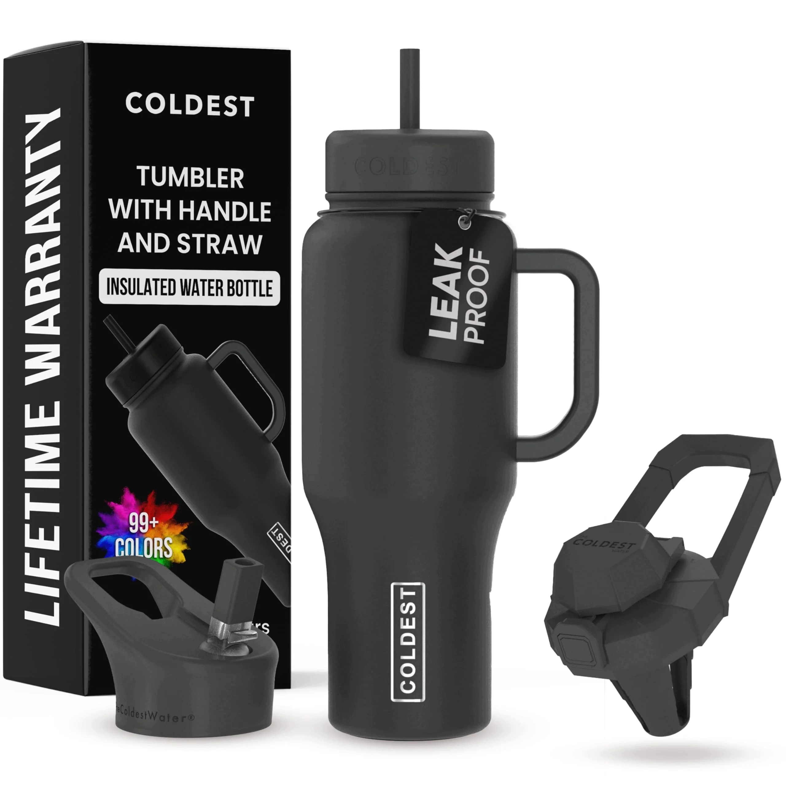 Kubek Termiczny Butelka Coldest Tumbler 36oz 1L Uchwyt Słomka Zestaw
