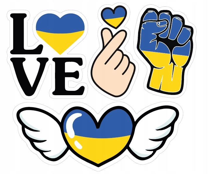

Naklejki wspieramy Ukrainę Wzór 5