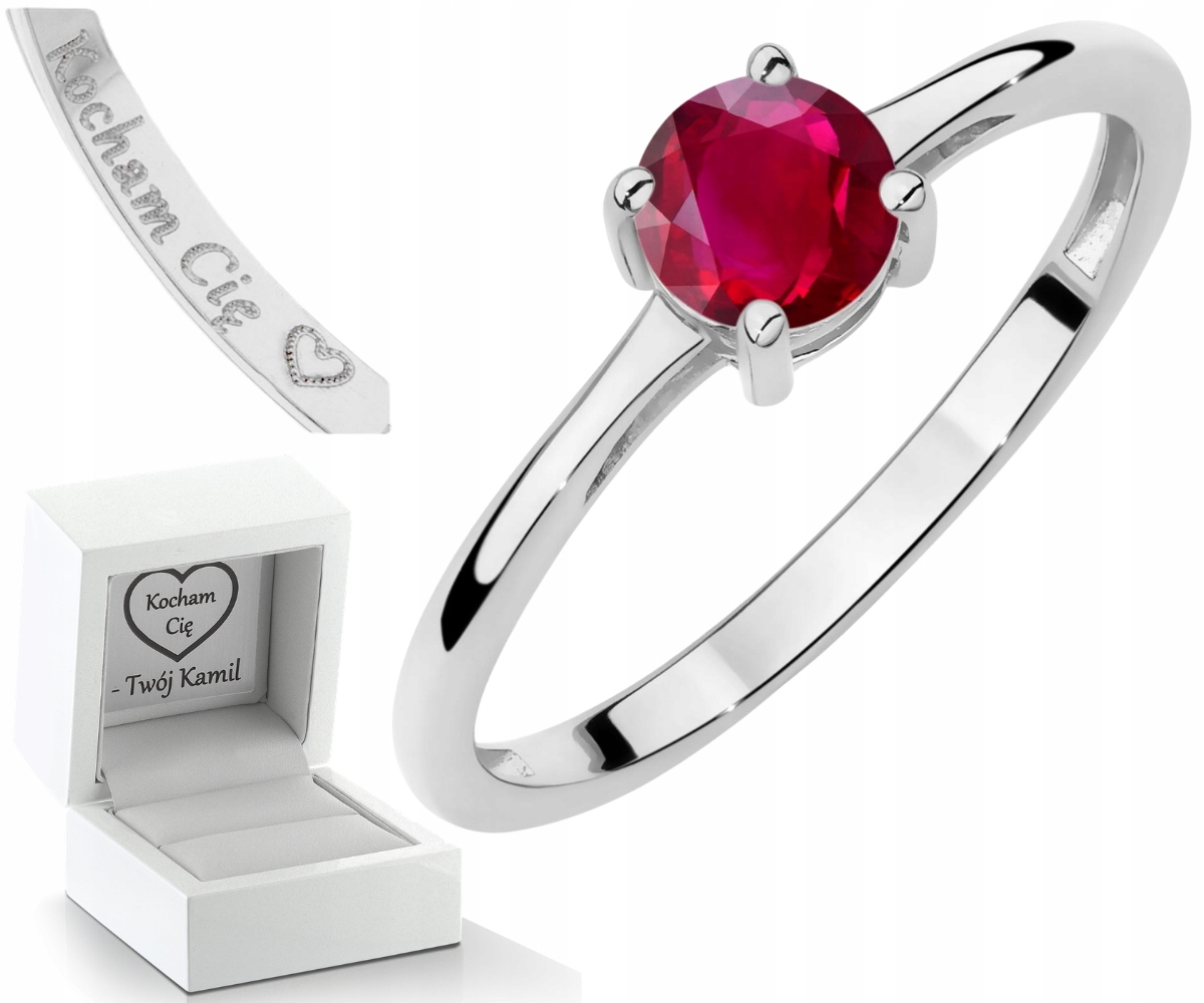 Bílé Zlato Prstýnek Rubín Brilianty Zlato 585