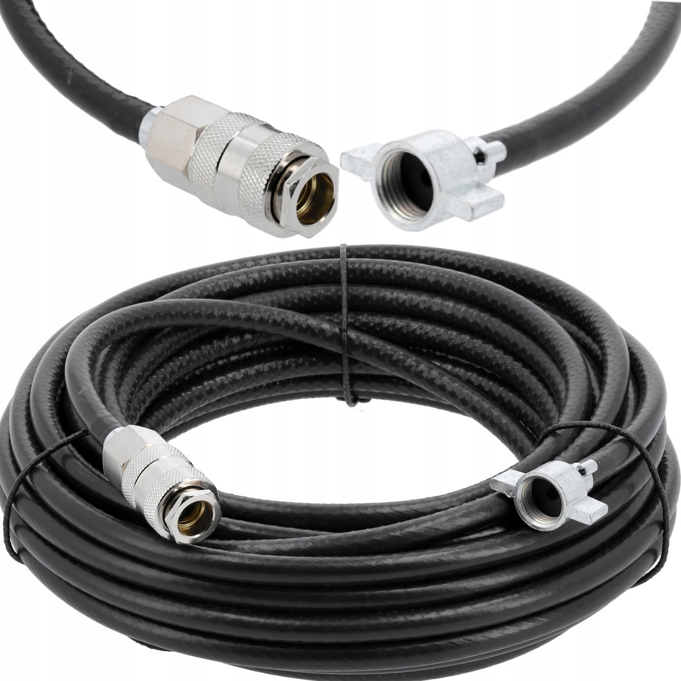 Wąż Pneumatyczny 6X10MM 12M 10BAR Do Kompresora Z Szybkozłączką
