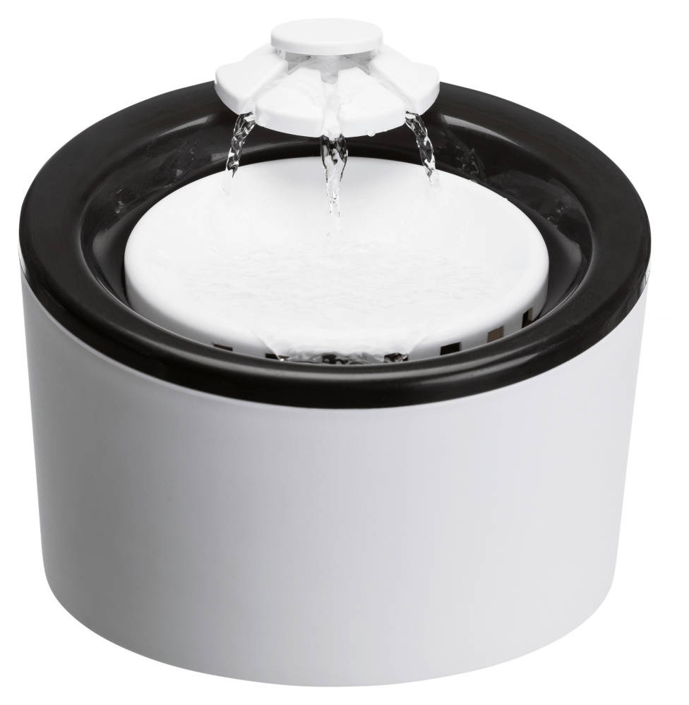 Trixie Trojitá fontána s průtokem 2 l, černá/bílá