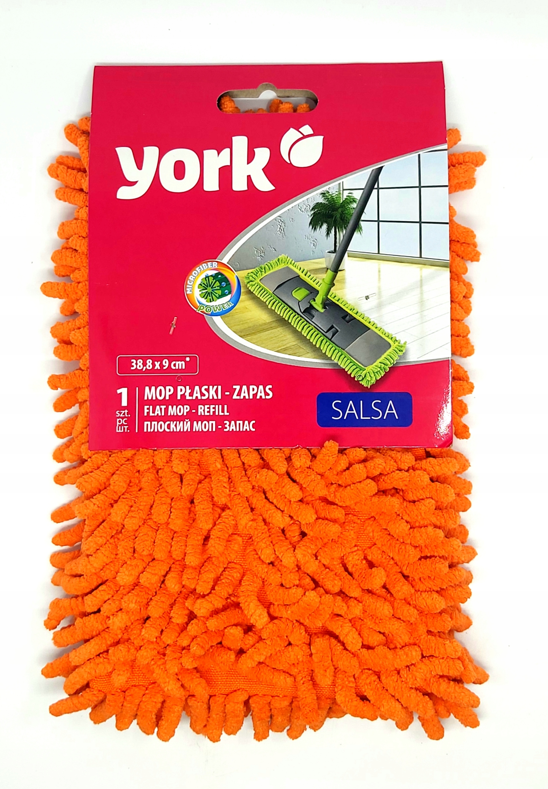 

Mop płaski York Salsa mikrofibra zapas