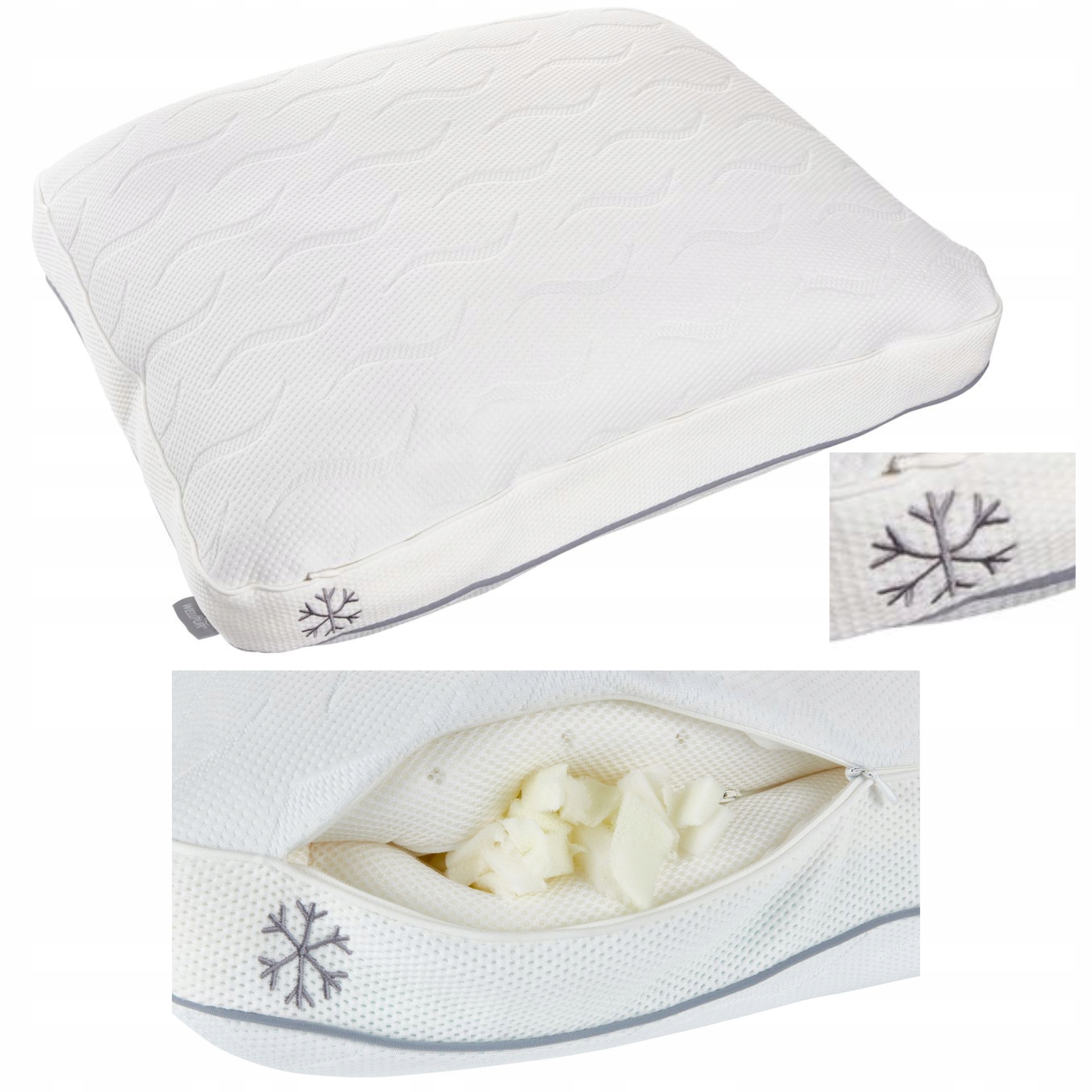 Poduszka Ortopedyczna Wellpur Sogndal Żel chłodzący termoelastyczna 42x65cm