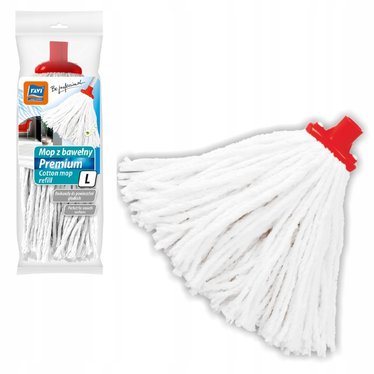 

Końcówka Mop Premium Rozm. L Z Naturalnej Bawełny