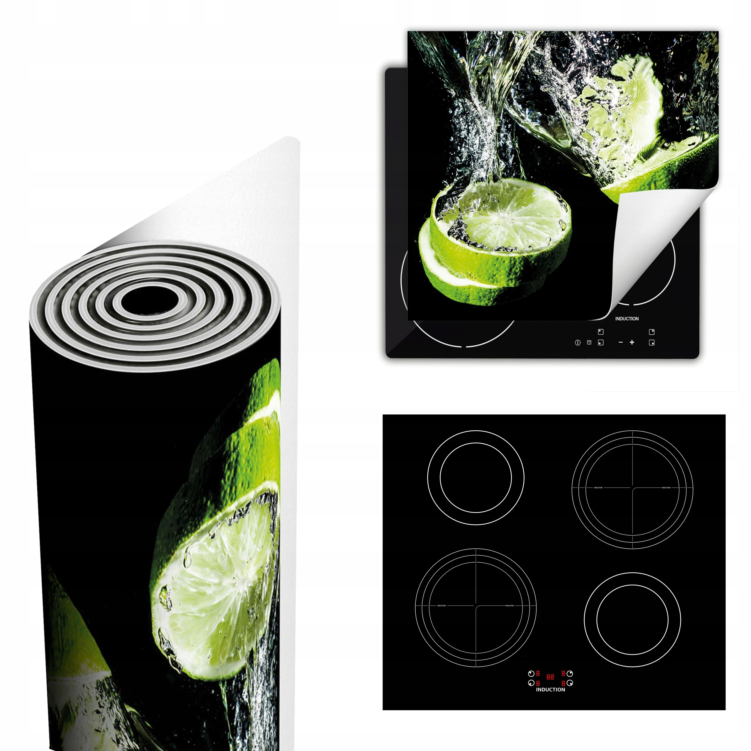 Ochranná Podložka Na Sporák Má Více Místa 60x52 černá limetka