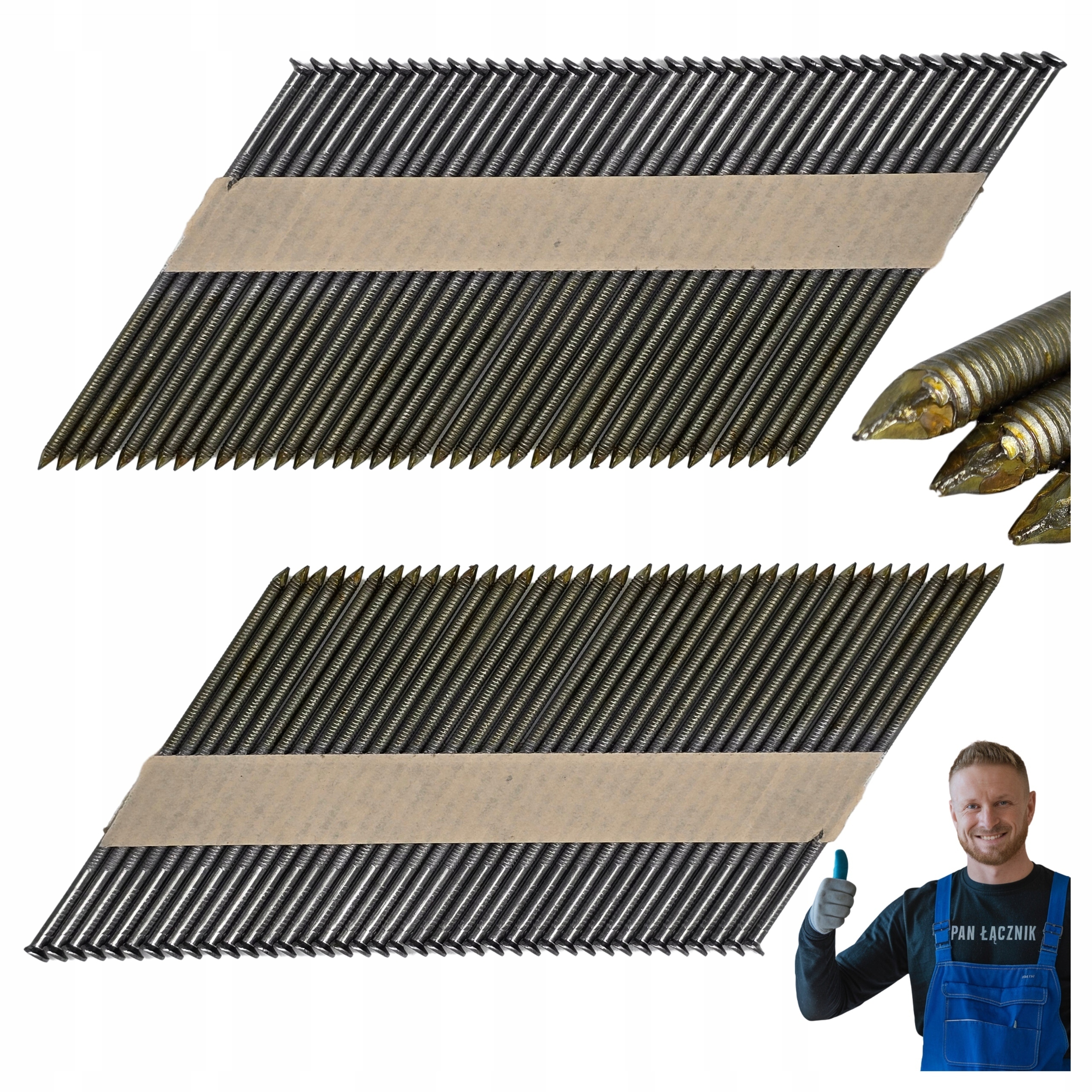 Hřebíky do hřebíkovačky 100 mm 34° 3,1 mm Kroužkové 2000 ks