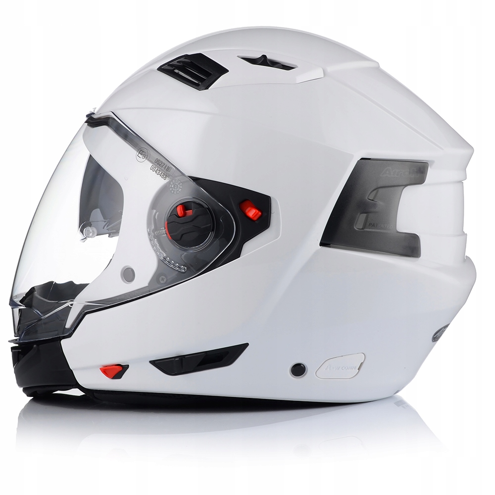 KASK MOTOCYKLOWY OTWARTY 2w1 AIROH EXECUTIVE BIAŁY ODPINANA SZCZĘKA +BLENDA Rozmiar S