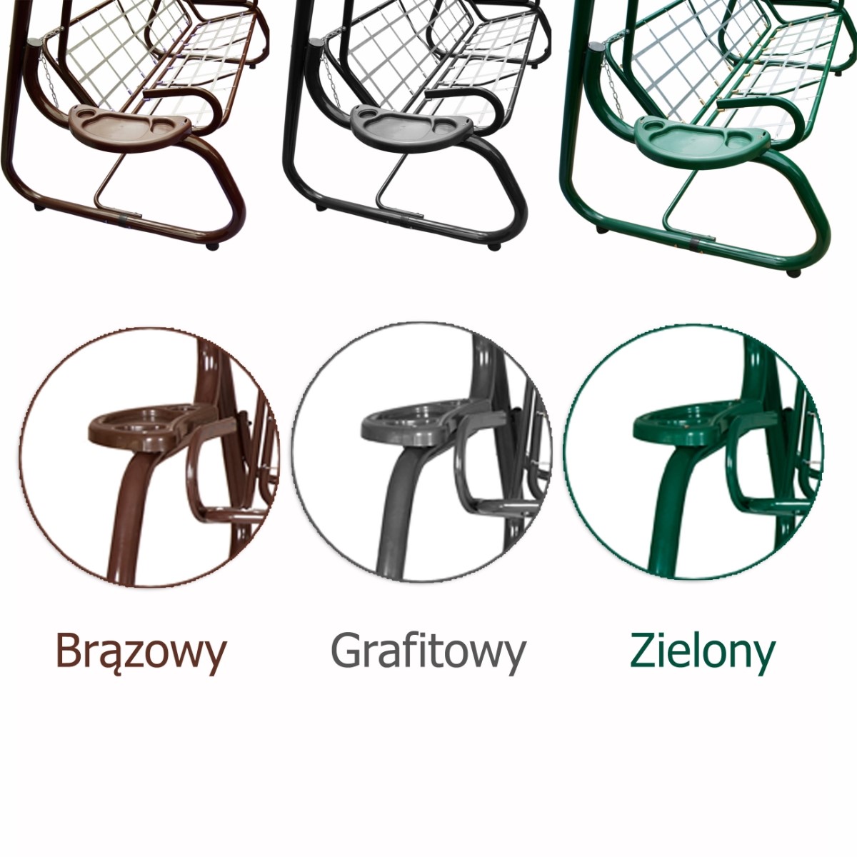 Huśtawka Ogrodowa PREZYDENT RODOS Wzór 23 Szerokość siedziska 55 cm