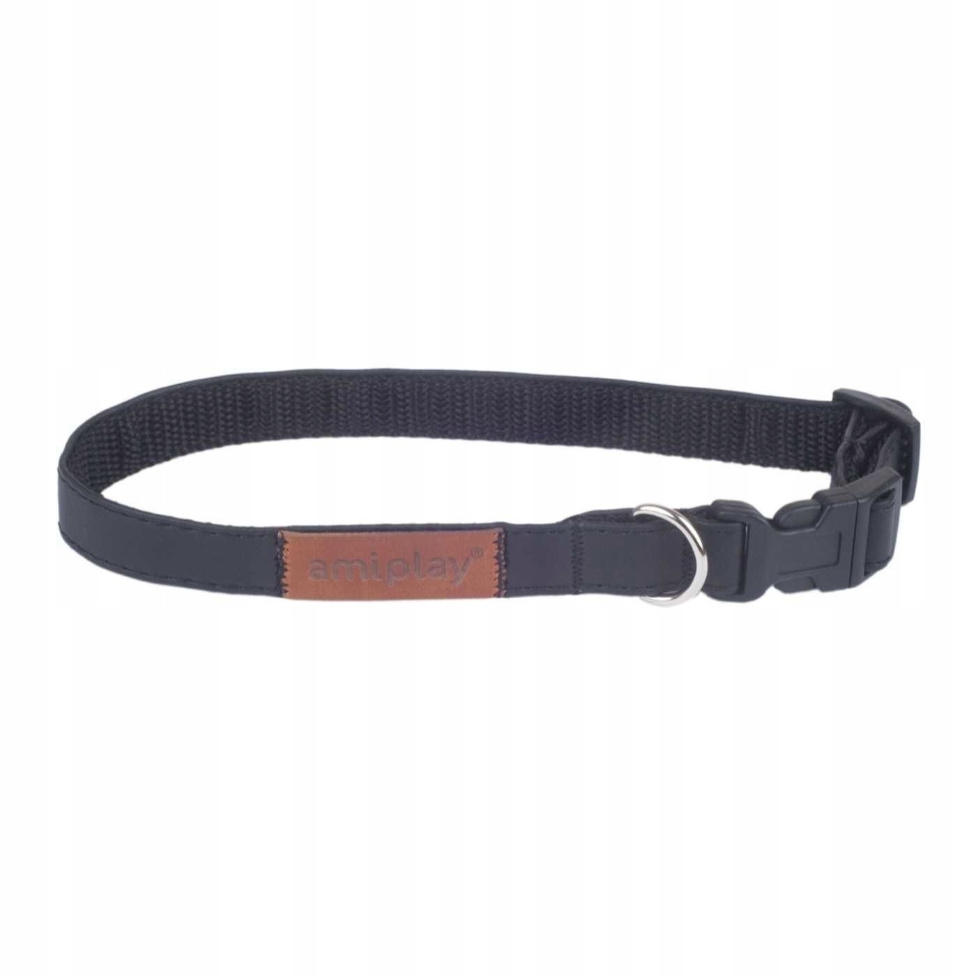 

amiplay Obroża Lincoln Skóra S 20-35cm/1cm czarny