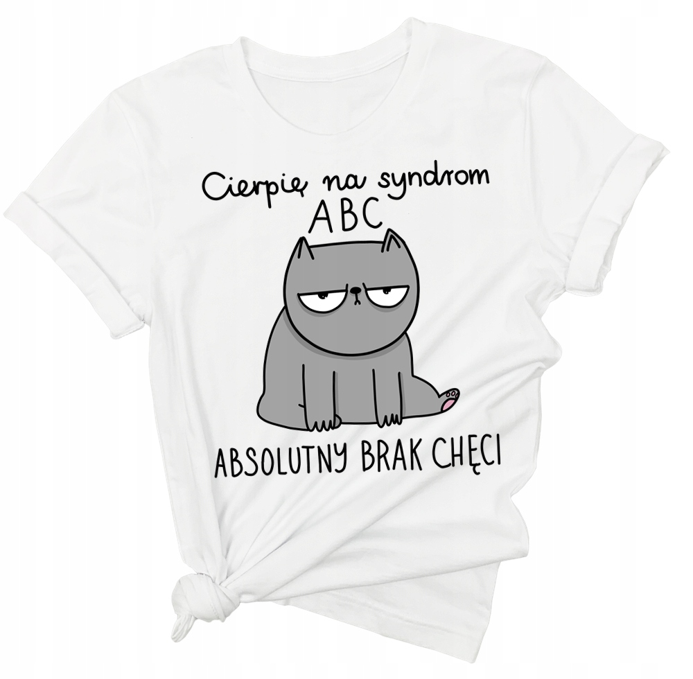 

Śmieszna koszulka dla dziewczyny z kotem L/XL