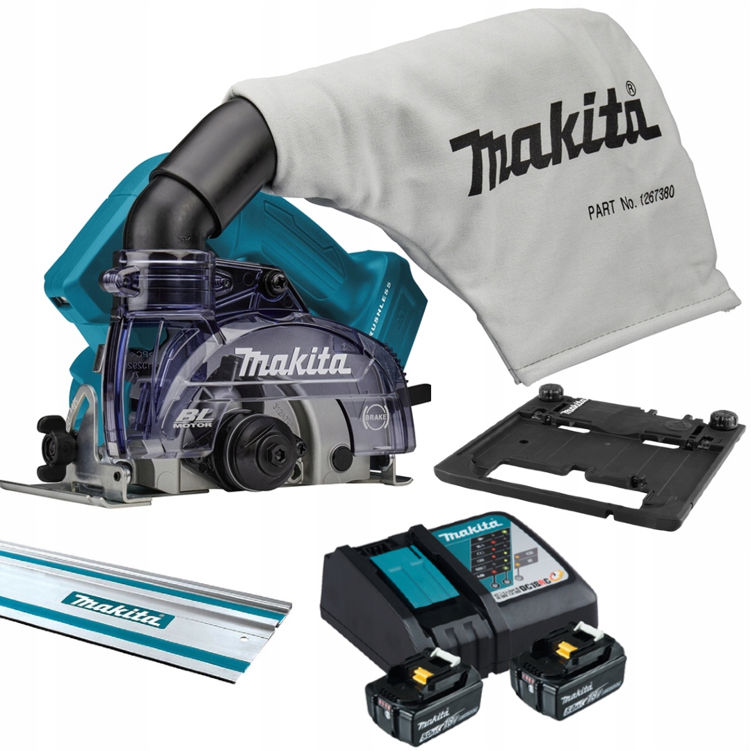 Makita Przecinarka DCC500Z 2xAKU 5+ŁAD+ADAPTER+SZYNA 1.5M Piła Sucho Mokro