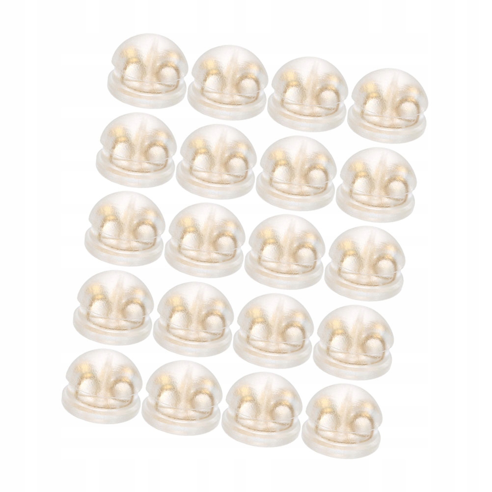 20Pcs Golden Silicone Earring Safety Backs Comfortable Ear Stud Stoppers