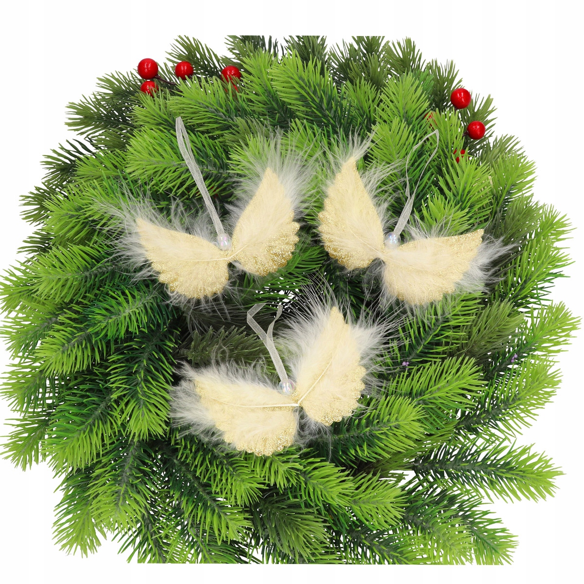 SKRZYDŁA ANIOŁKA ANIOŁA PIÓRKA ZAWIESZKI BOMBKI x3 Marka Dekorstar