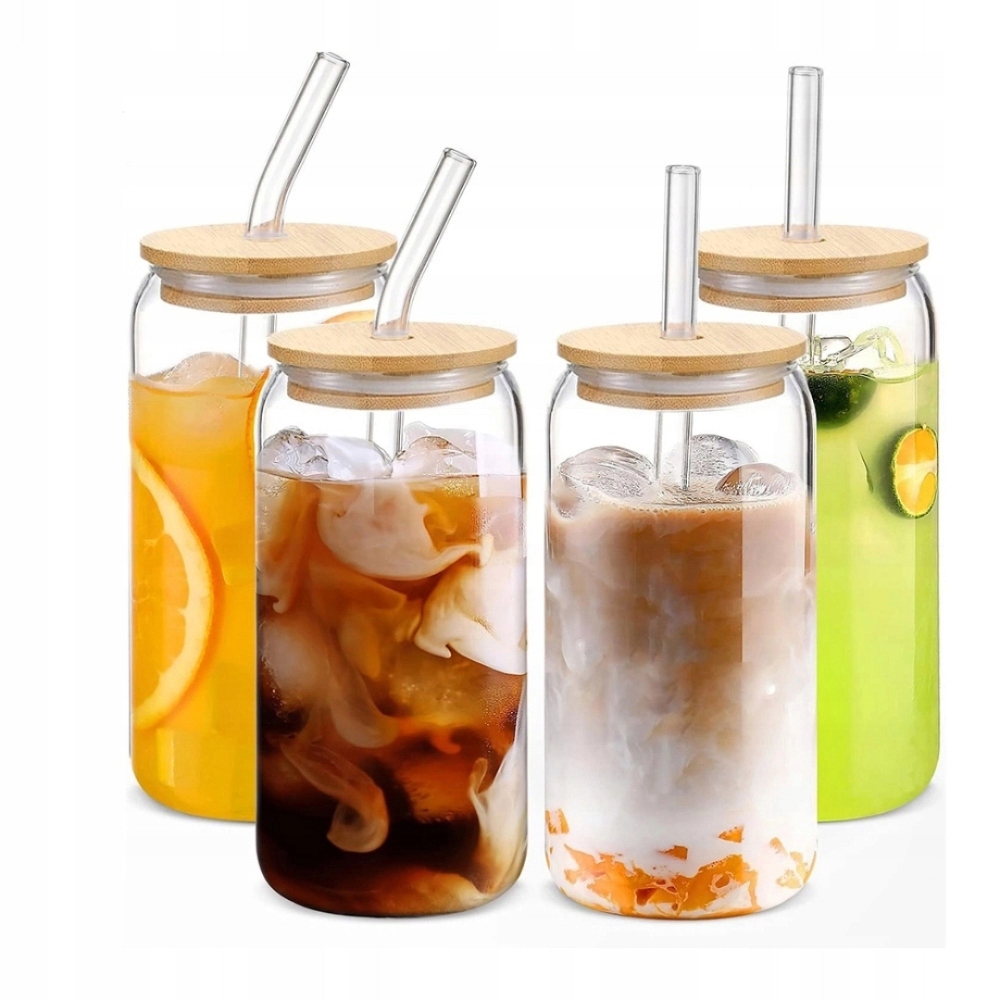 Szklanki Do Kawy Latte Herbaty Napojów 500ML Proste Klasyczne 4 Szt