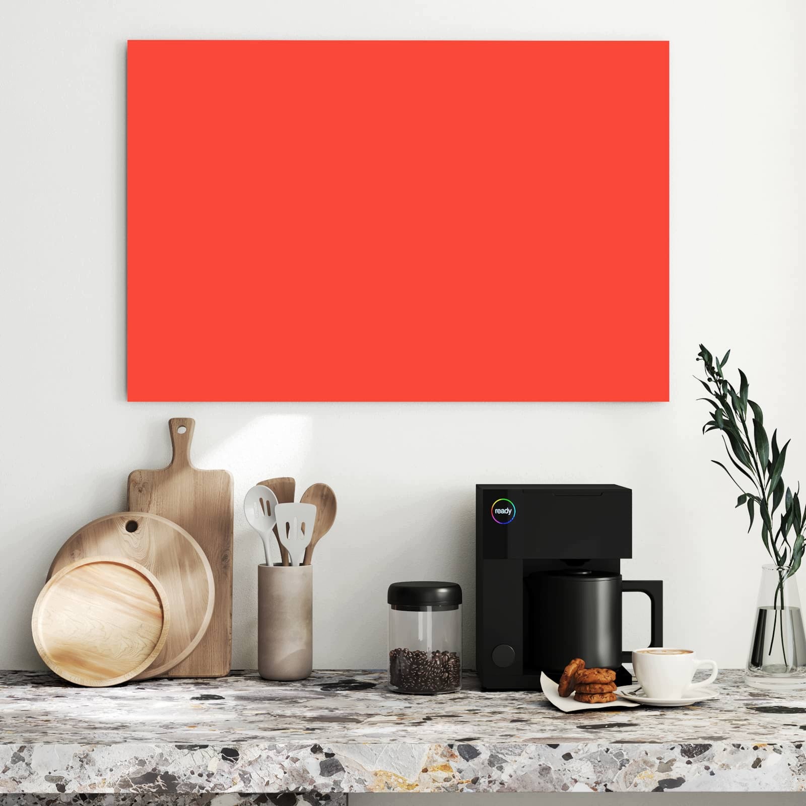 Magnetická tabule Červené Pozadí II 90 × 60 cm