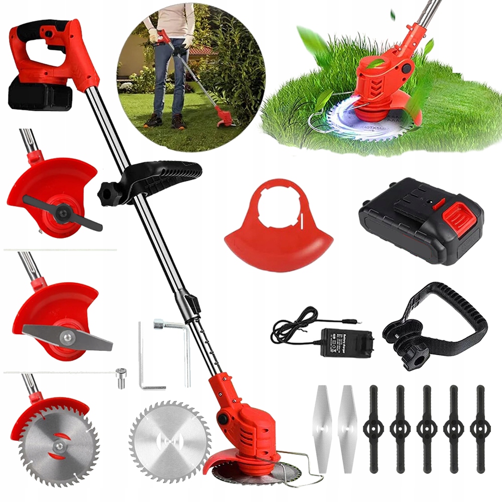 Aku Vyžínač Lehká Křovinořez Zahradní Sekačka Na Trávy 21V 650W