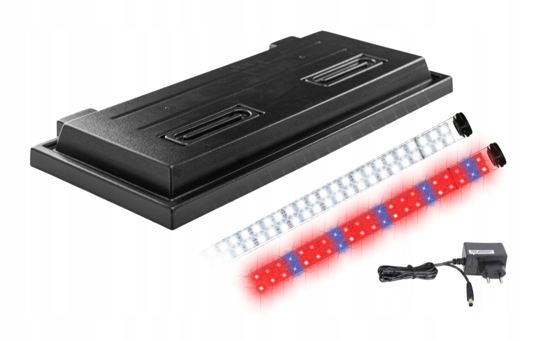 Levně Kryt pro akvárium 80x35 černý Led osvětlení Bílé 8520 Plant 3:1