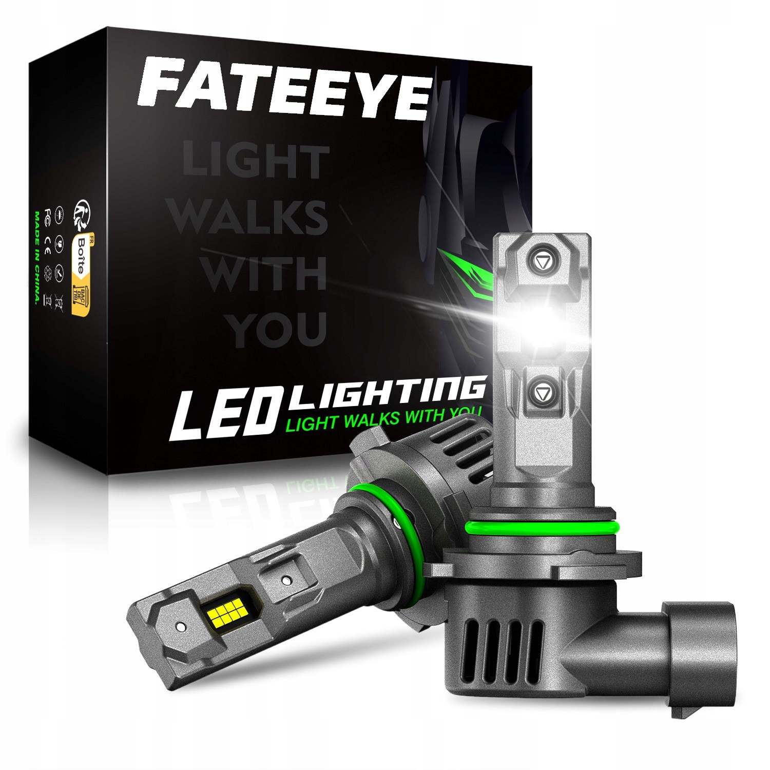 Žárovky HB3 Led Canbus 1 Až 1 Velmi Silné Bílé Světlo F11 6500K 20000LM