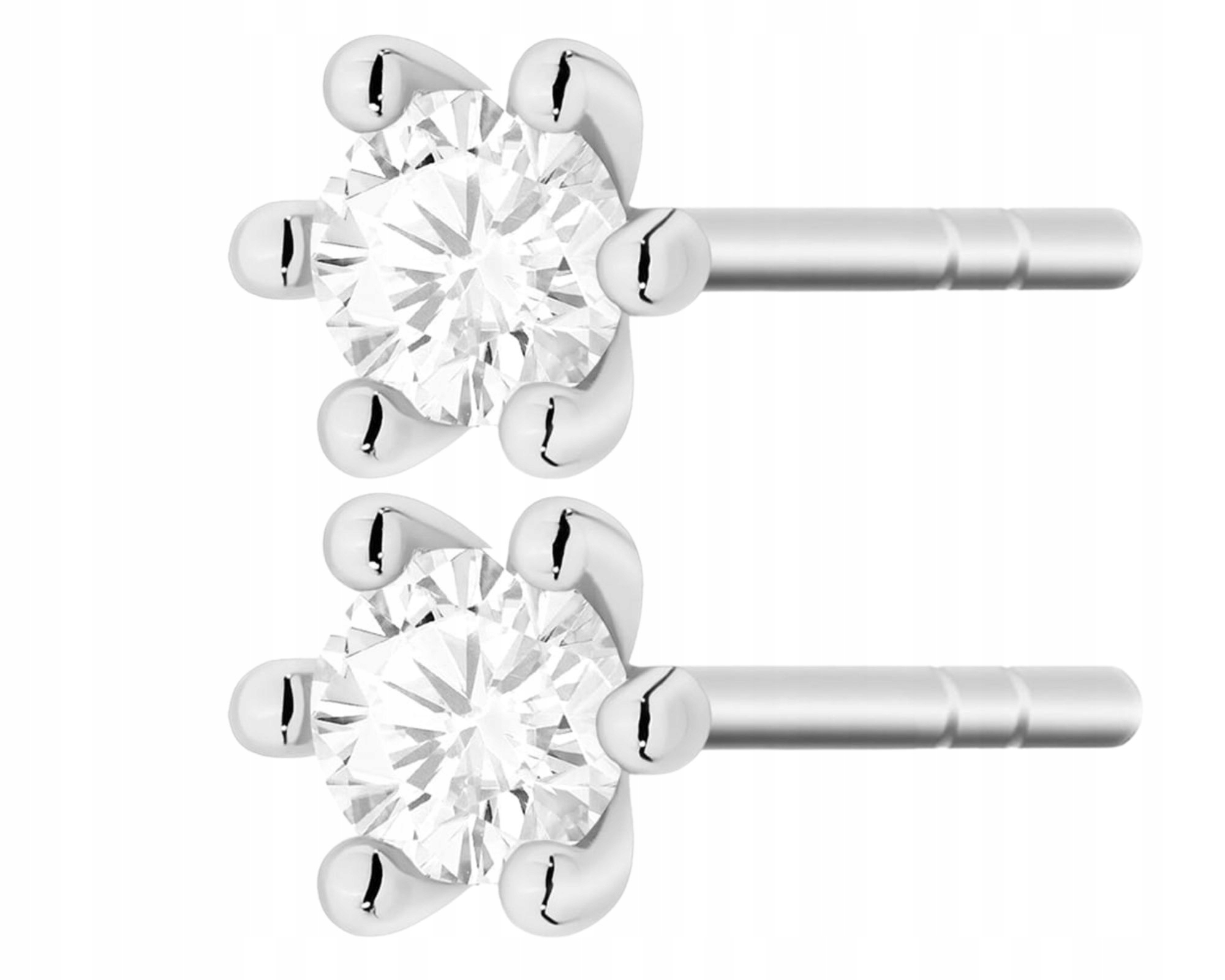 Náušnice z bílého zlata s Ryzost 585 14K, Dárek Gravírování