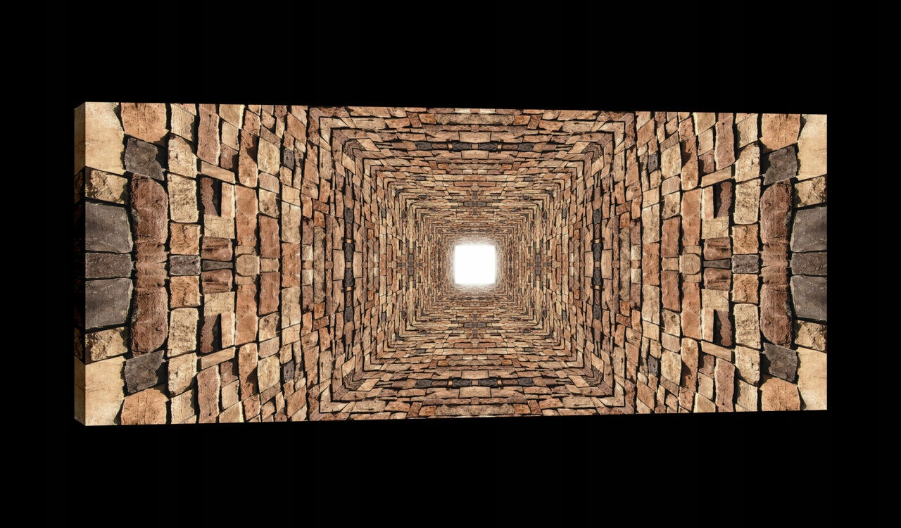 Obraz 145x45 Kamenný tunel 3D efekt perspektiva světlo hloubka portál