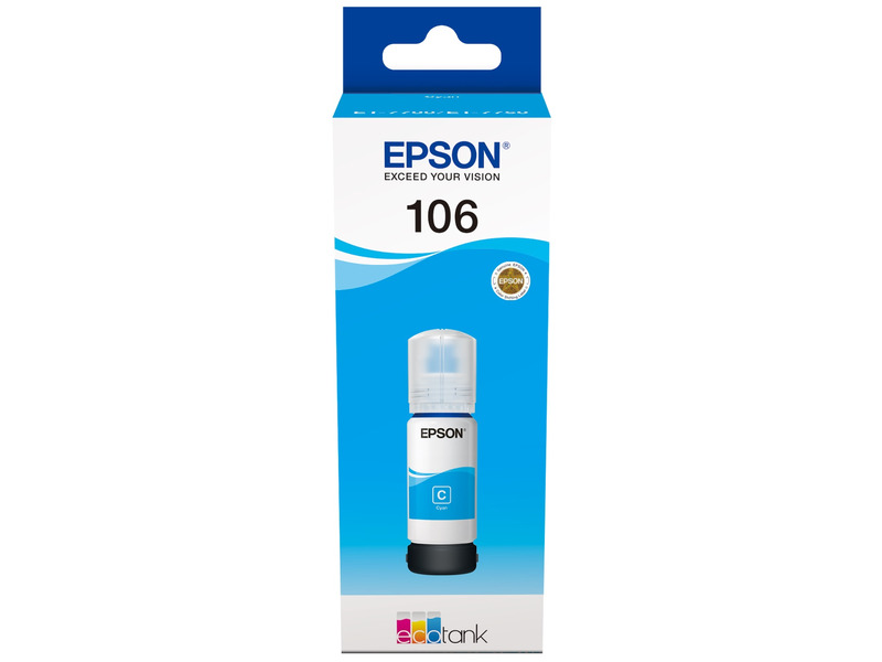 

Tusz Epson EcoTank 106 Błękitny 70 ml C13T00R240