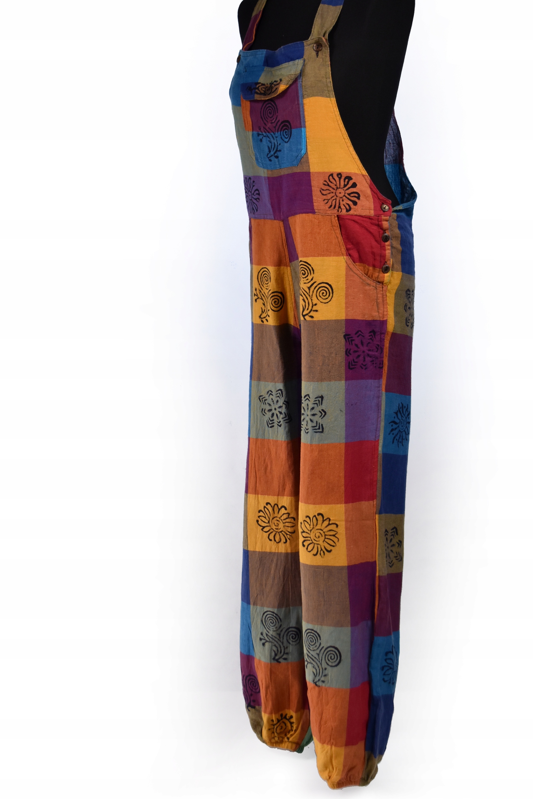 SPODNIE Ogrodniczki kolorowe NEPAL HANDMADE Marka Hamro