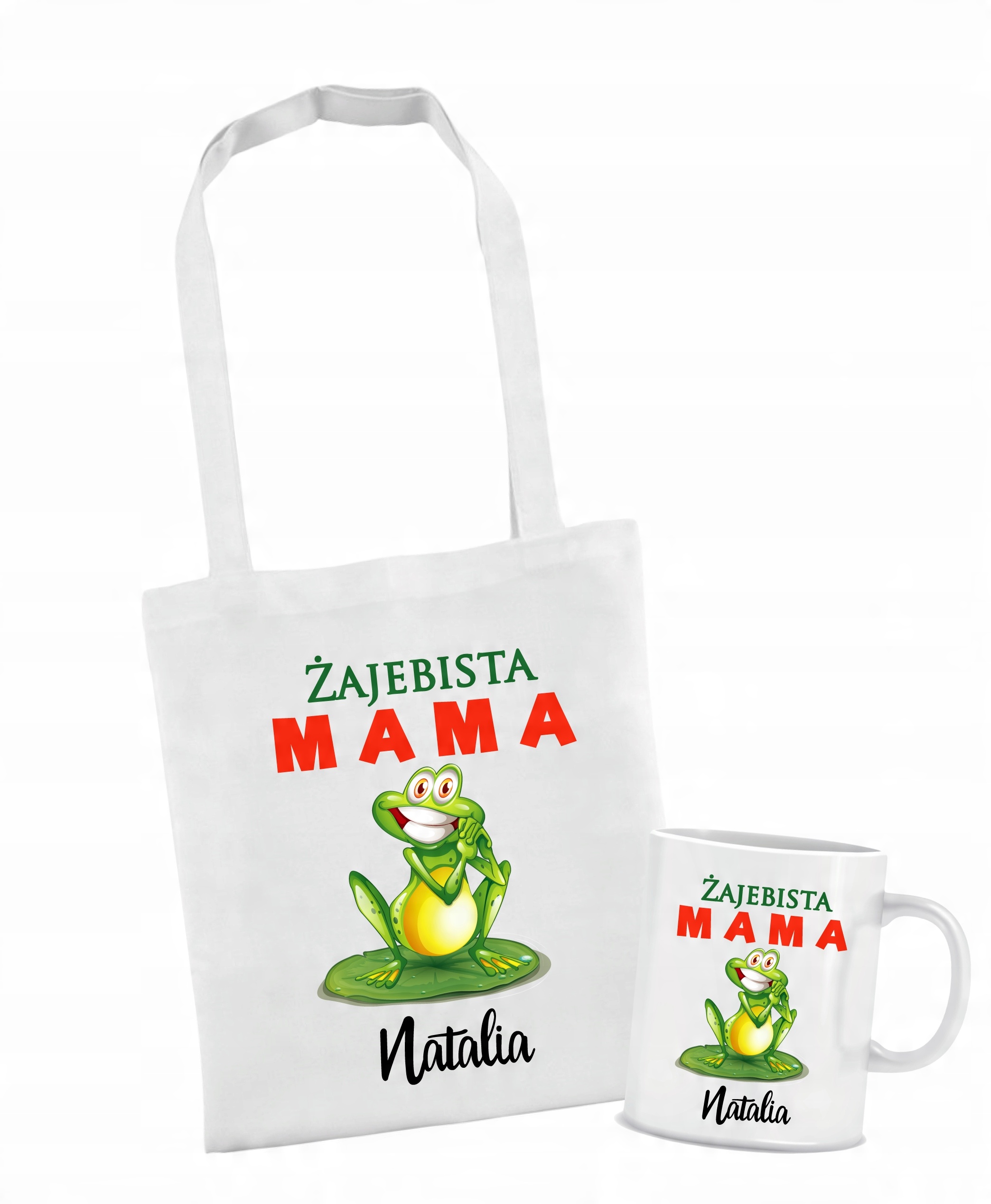

Torba kubek dla Mamy Żajebista Mama imię