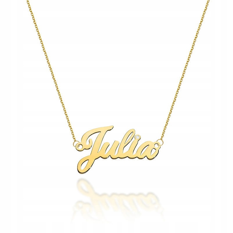 

Łańcuszek Naszyjnik Złoty Z Brylantem Julia