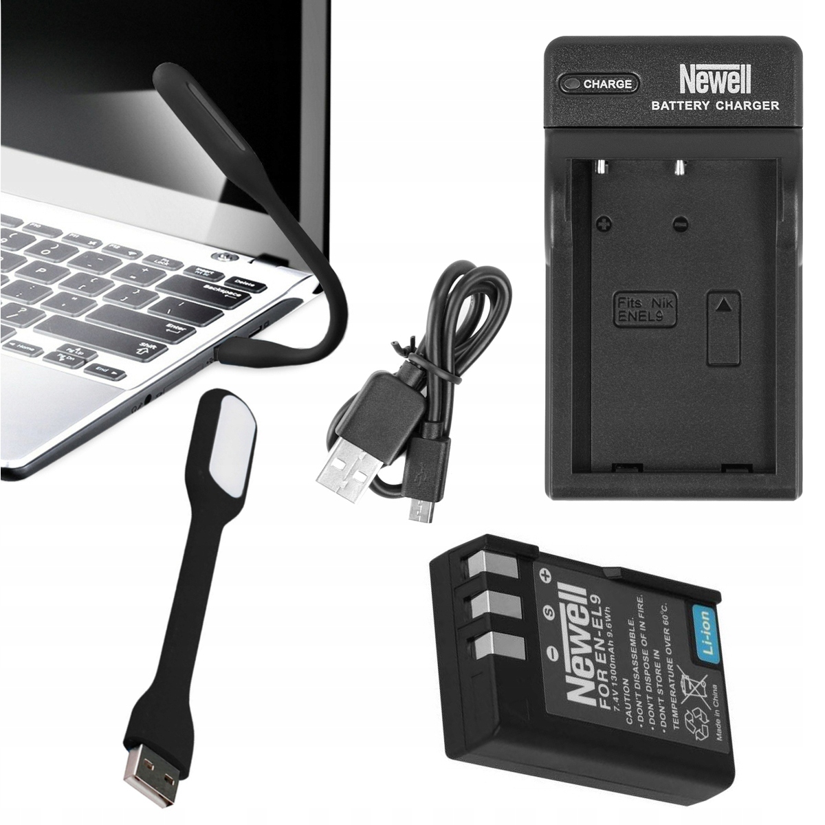 Baterie Nabíječka EN-EL9 EN-EL9a Newell pro Nikon D40 D40x D60 D3000 D5000