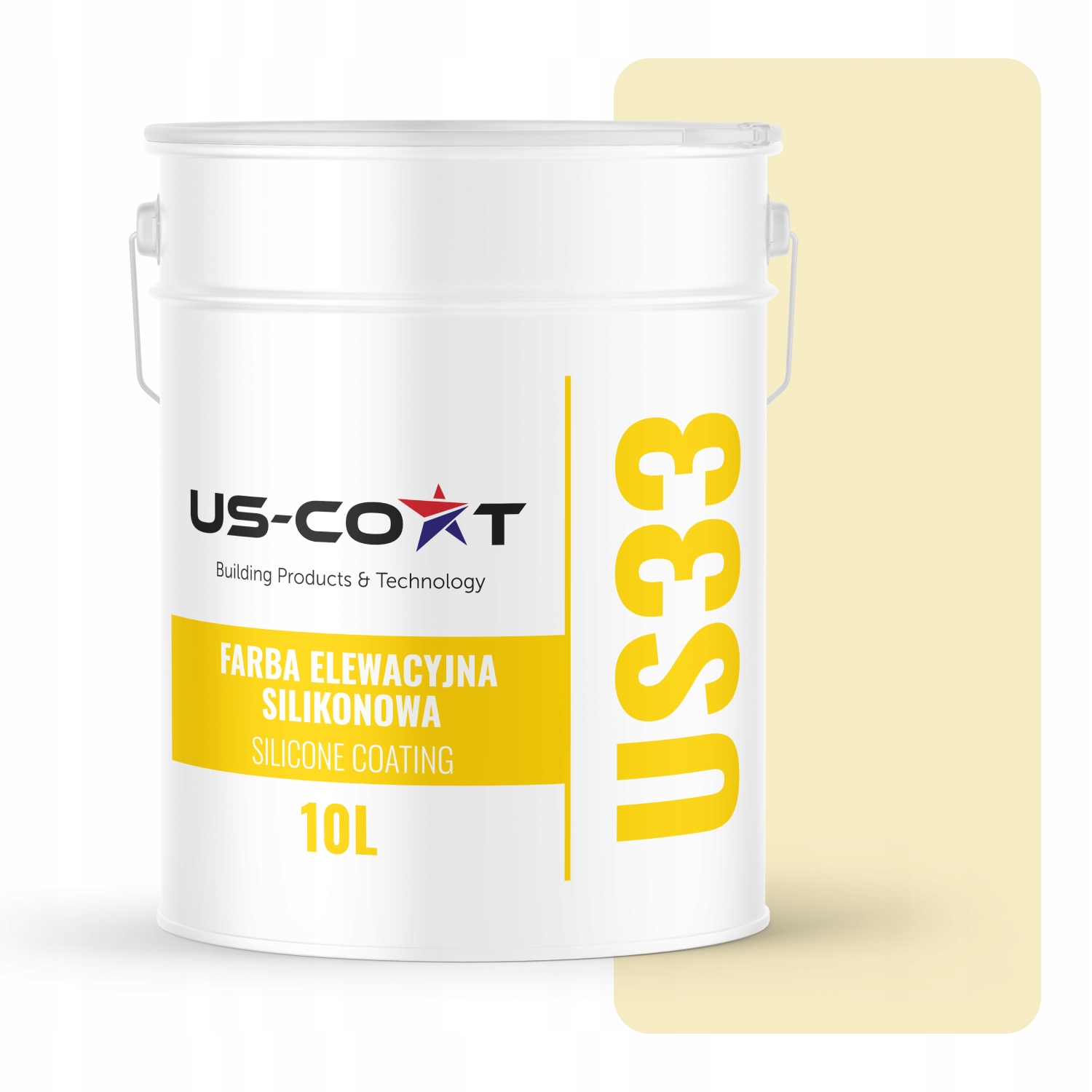 Barva Silikonová Fasádní Barva Žlutá Světlá F622 10L