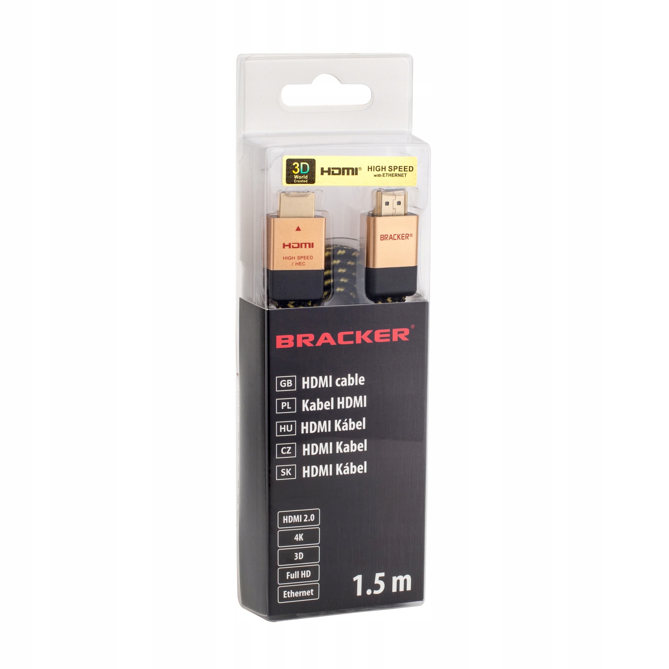 

Kabel przewód Hdmi 2.0 Bracker 4K High Speed 1,5m