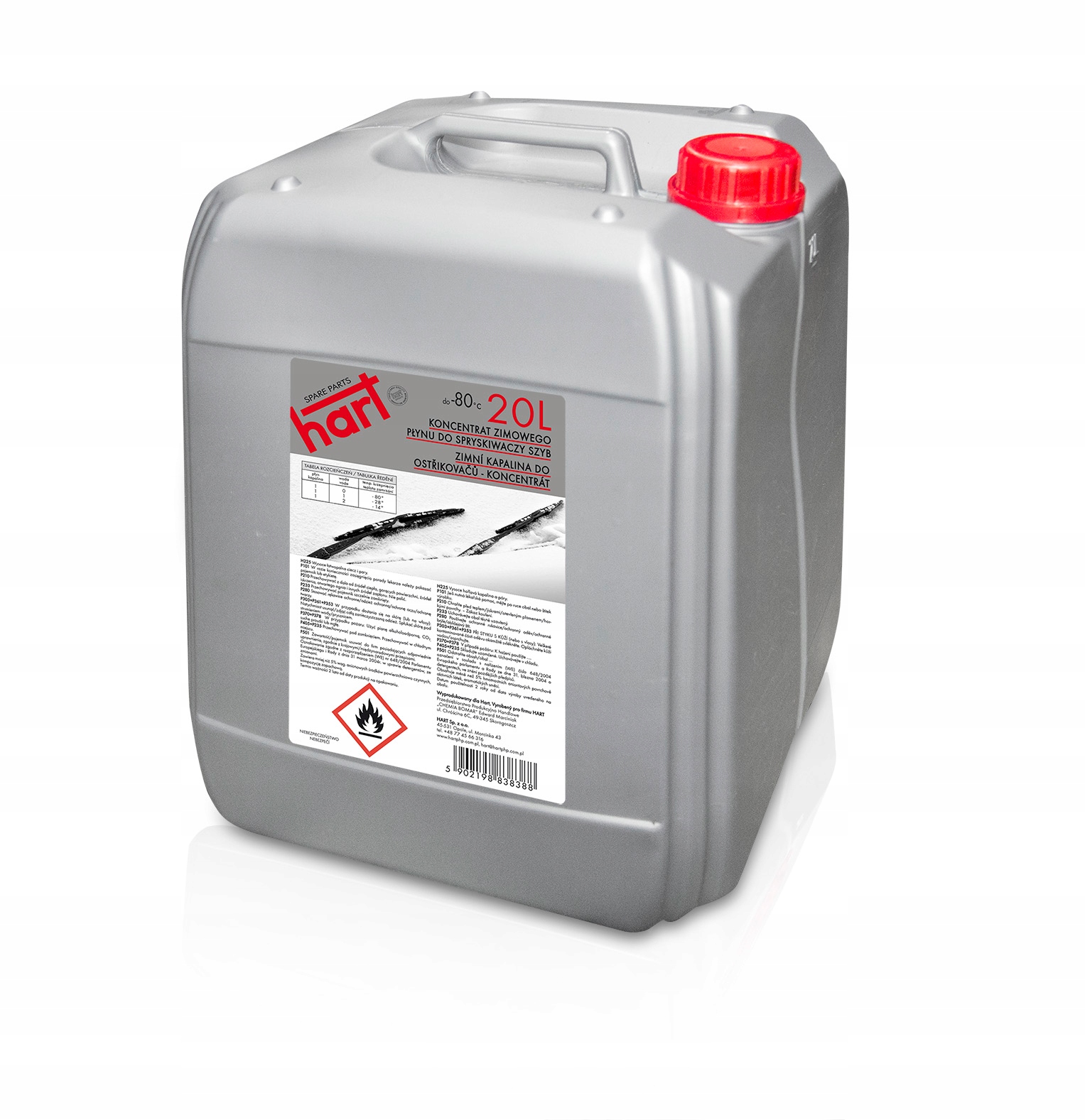 Zimowy plyn do spryskiwaczy Koncentrat 20L 80C