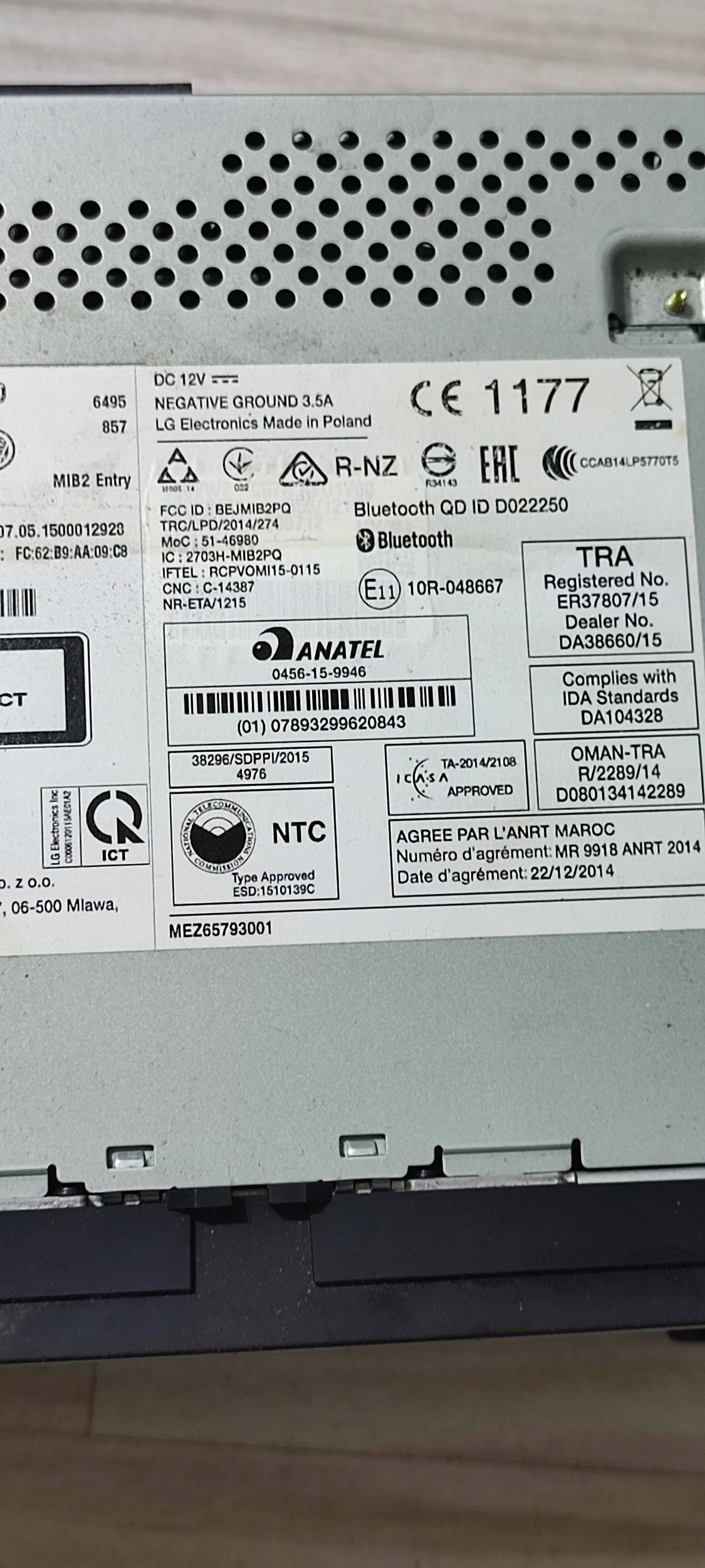 Stacja multimedialna Volkswagen Caddy 1K8035150D