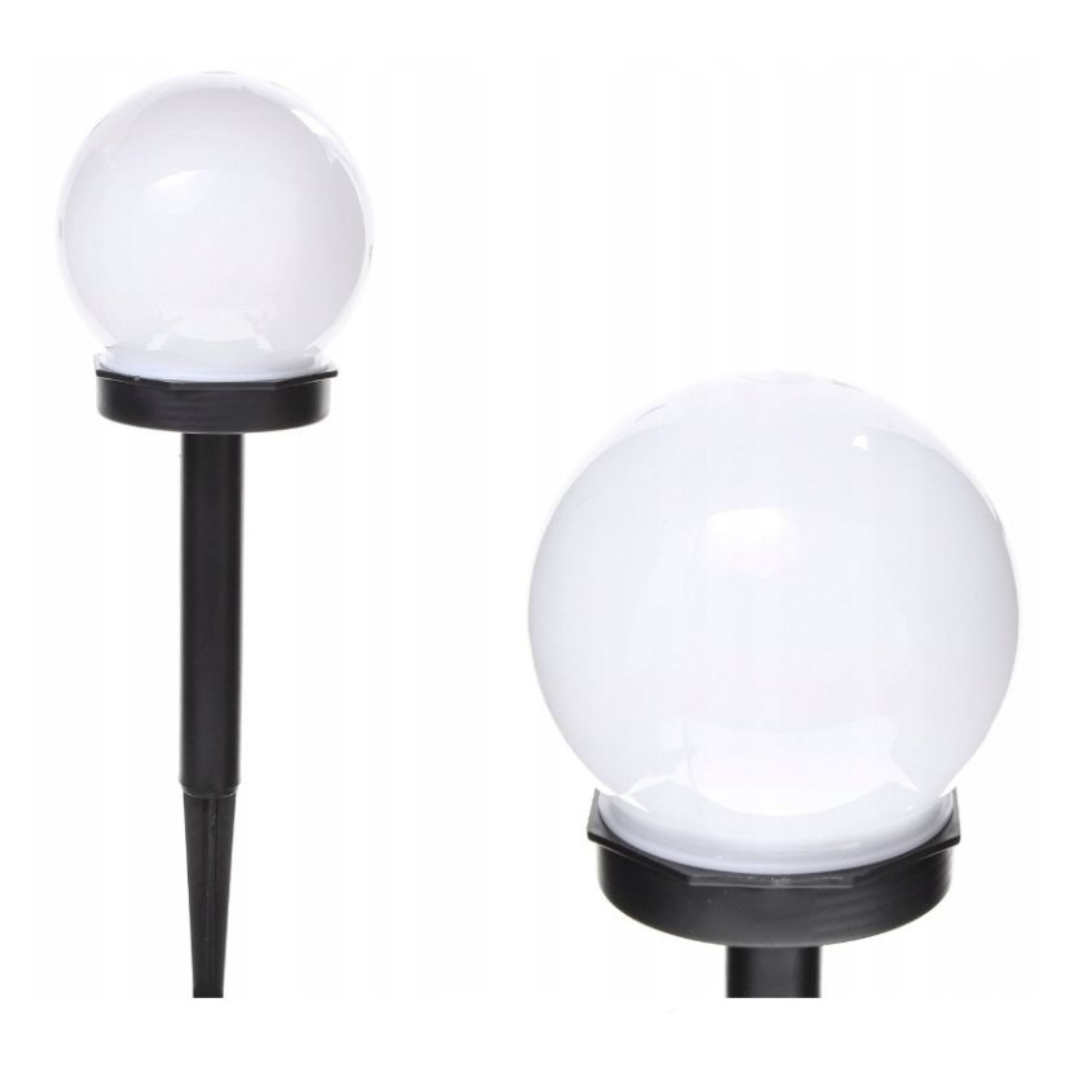 

Lampa Solarna Mocna Ogrodowa Biała Kula Led Lampka