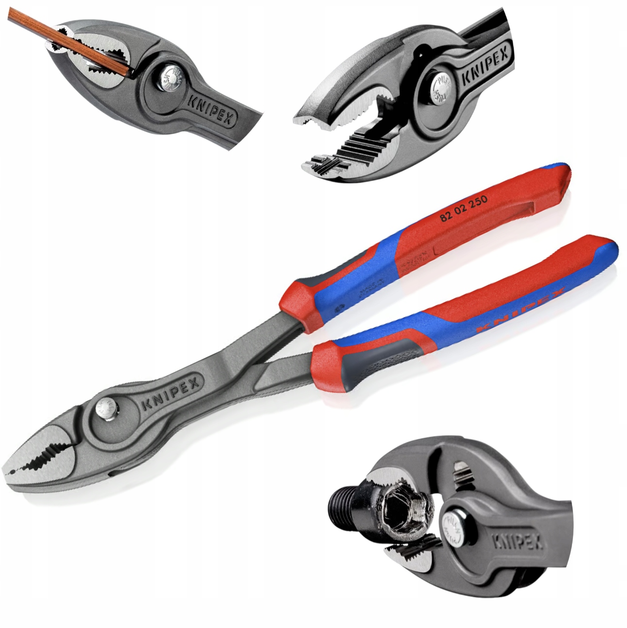 Knipex 82 02 250 szczypce zaciskowe przednie TwinGrip Nowy model Knipextend