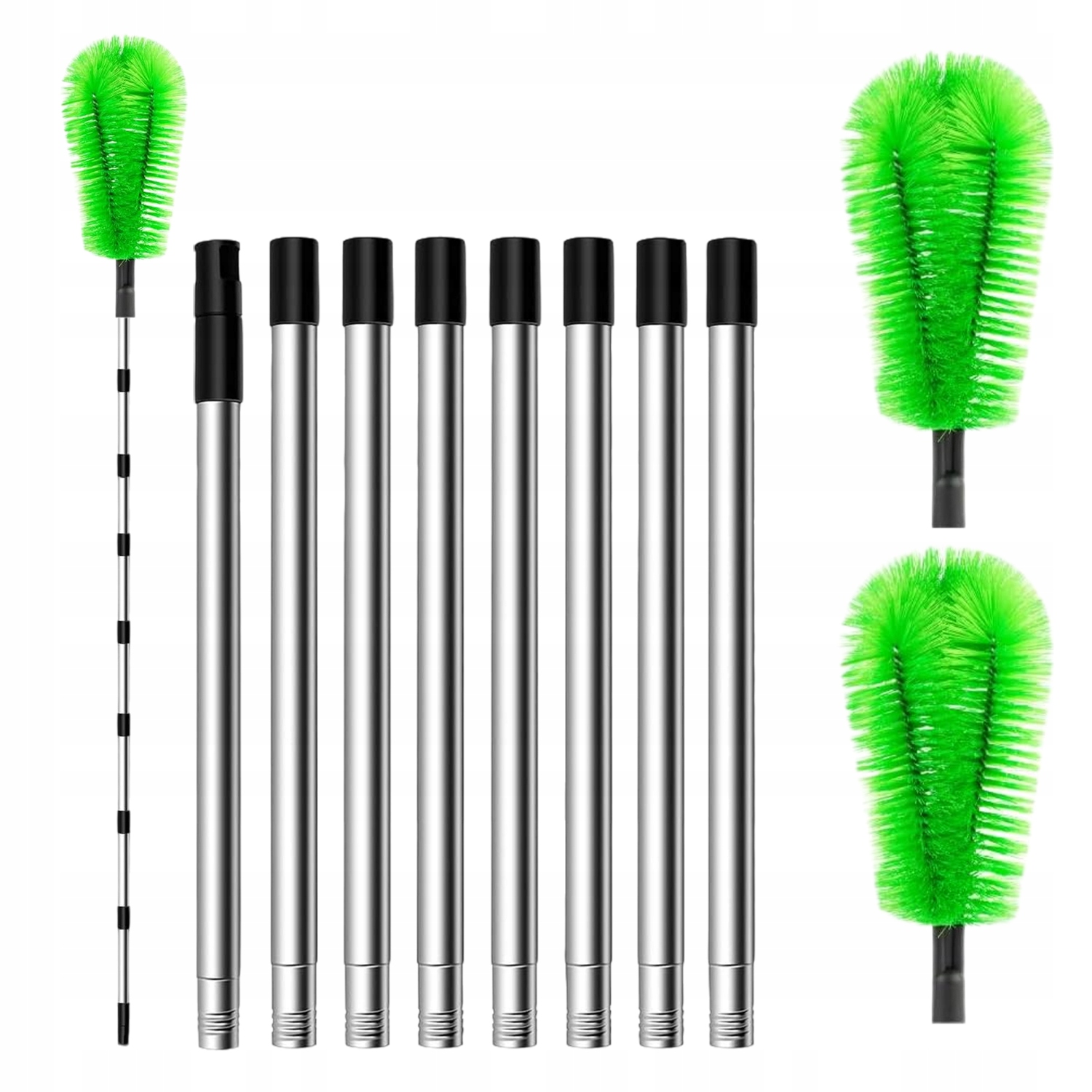 Levně Kartáč Na Okapy S Teleskopickou Rukojetí 310 CM Zelený