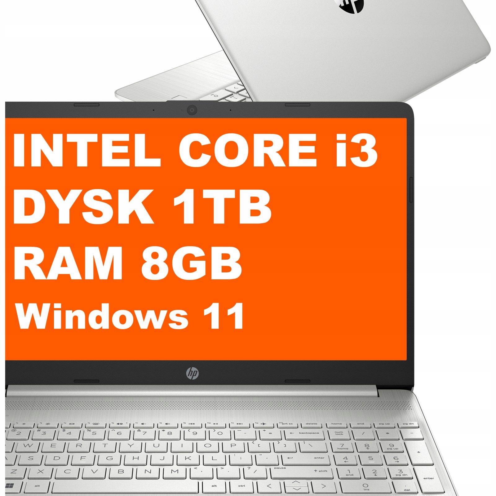 Laptop Hp 15-dy Intel i3 8GB 1TB Intel Uhd 15,6" FullHD Win 11 Srebrny
