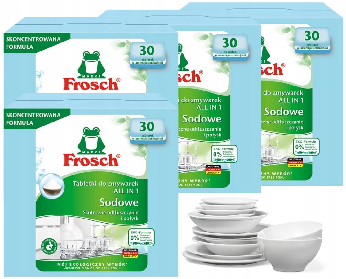 Levně Frosch Ekologické tablety do myčky ALLin1 Se Sodou German 4x30ks