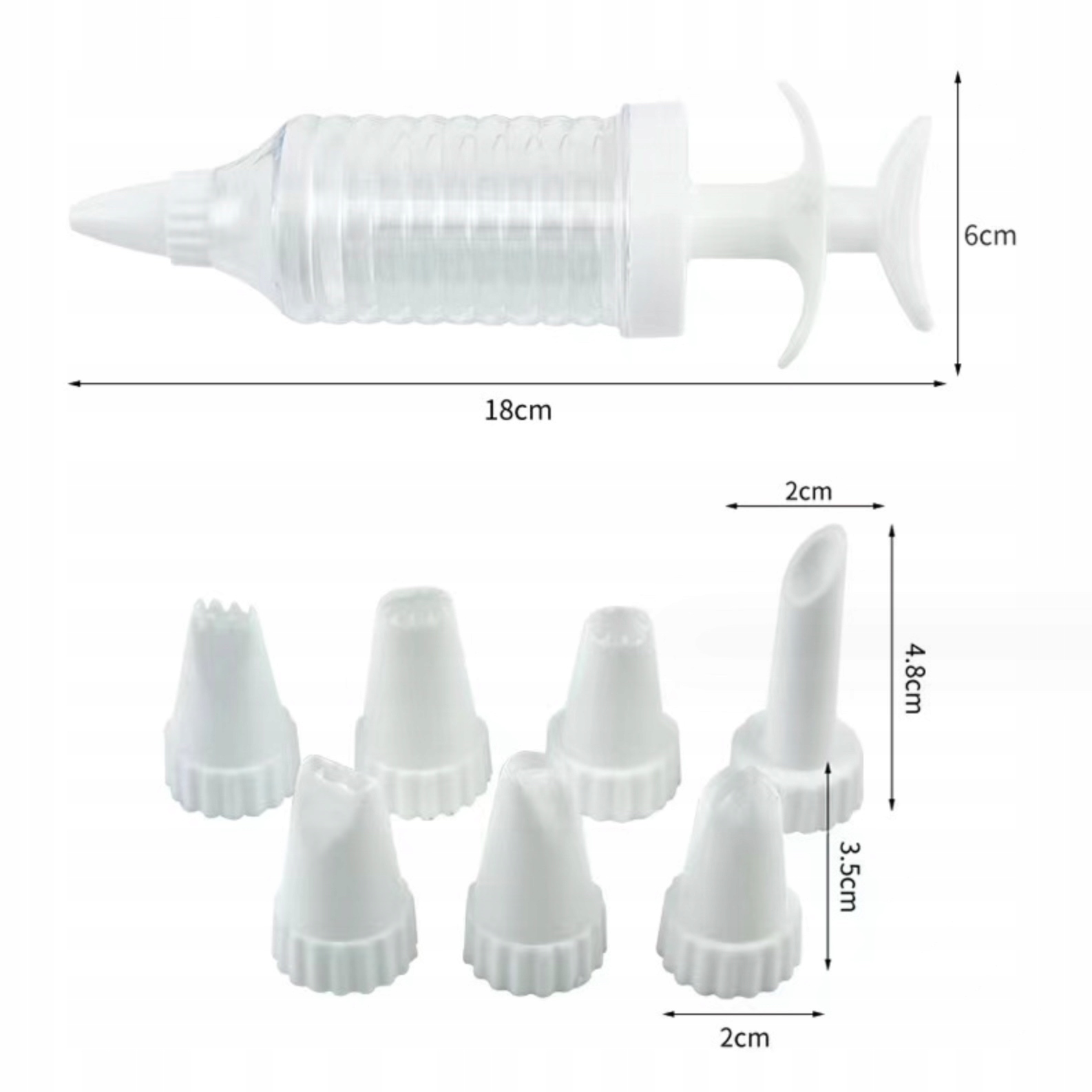 Dekorator cukierniczy do ciast kremu tortu praska solidna szpryca biała Marka inna