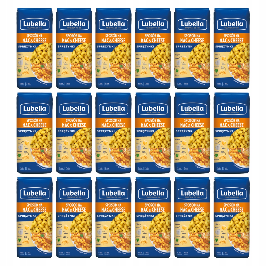 Lubella Makaron Sprężynki 18x 400 g