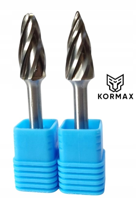 Sada 2ks Fréza 10 mm, karbidový rotační pilník na hliník Kormax