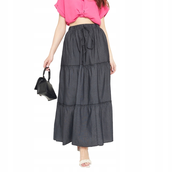 

26SK Czarna Damska Spódnica Maxi XL/2XL