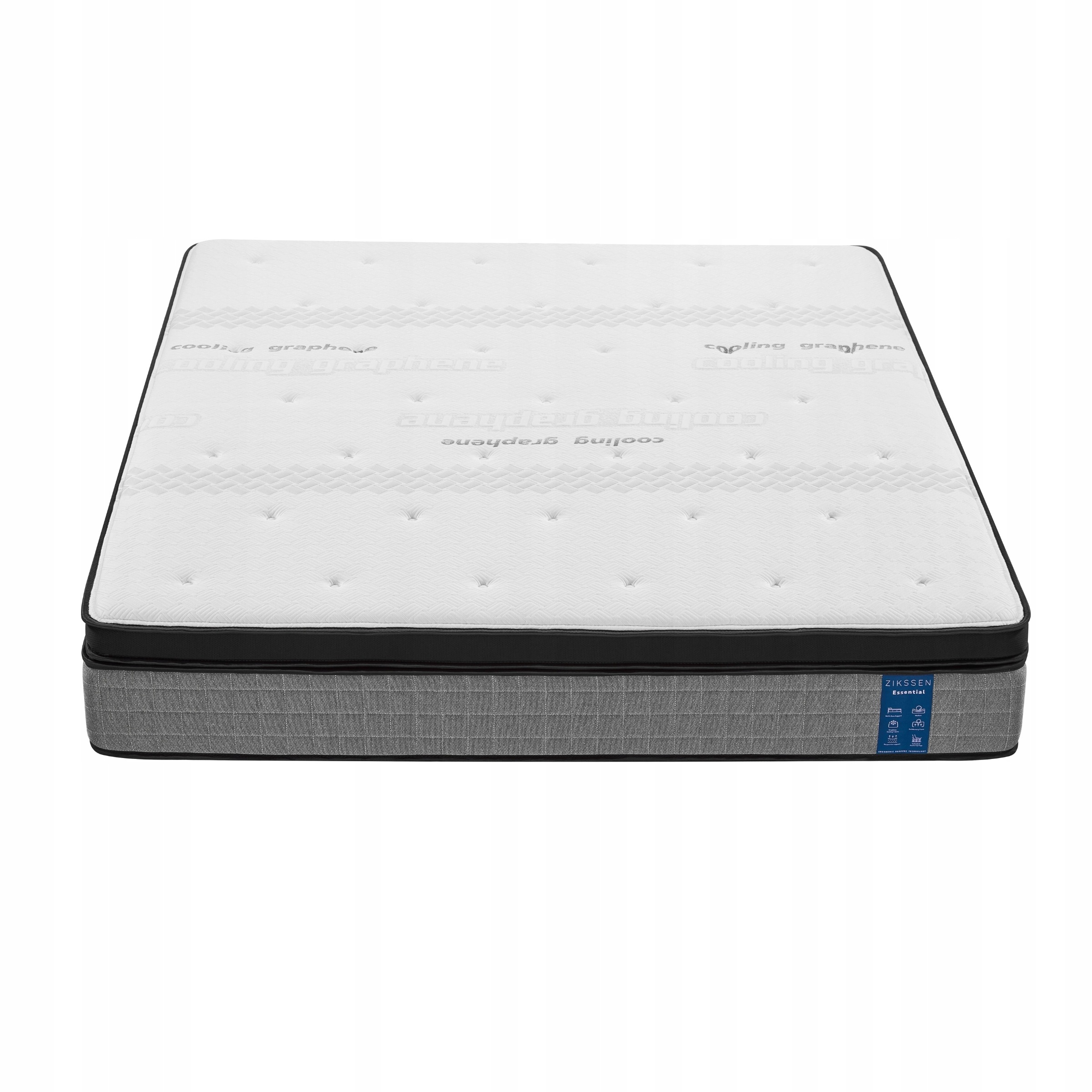Materac Zikssen Essential 180x200 Sprężynowy kieszeniowy H2 H3 chłodzący