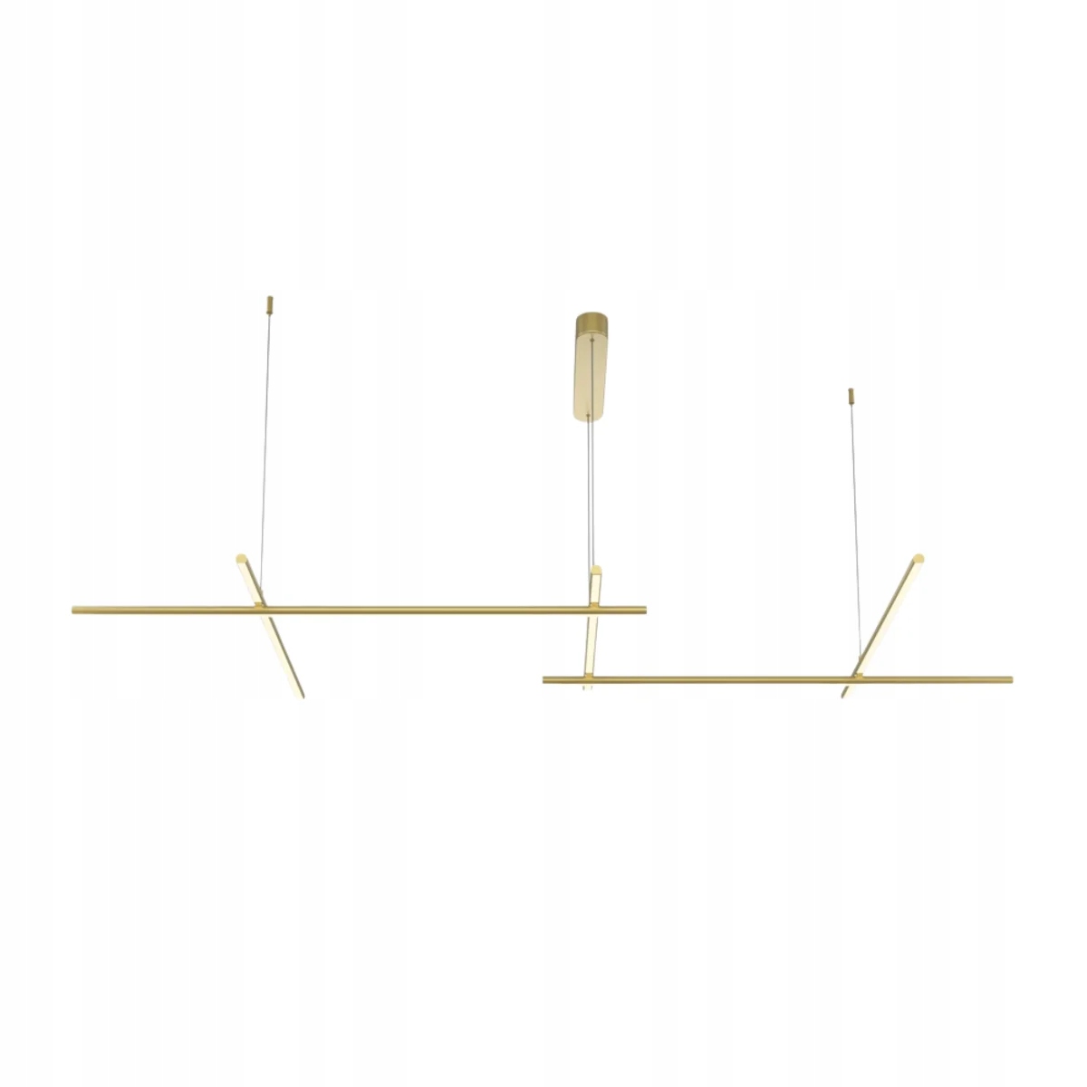 Moderní zlatá Led závěsná lampa 80 W protínající linie Radiance Maytoni