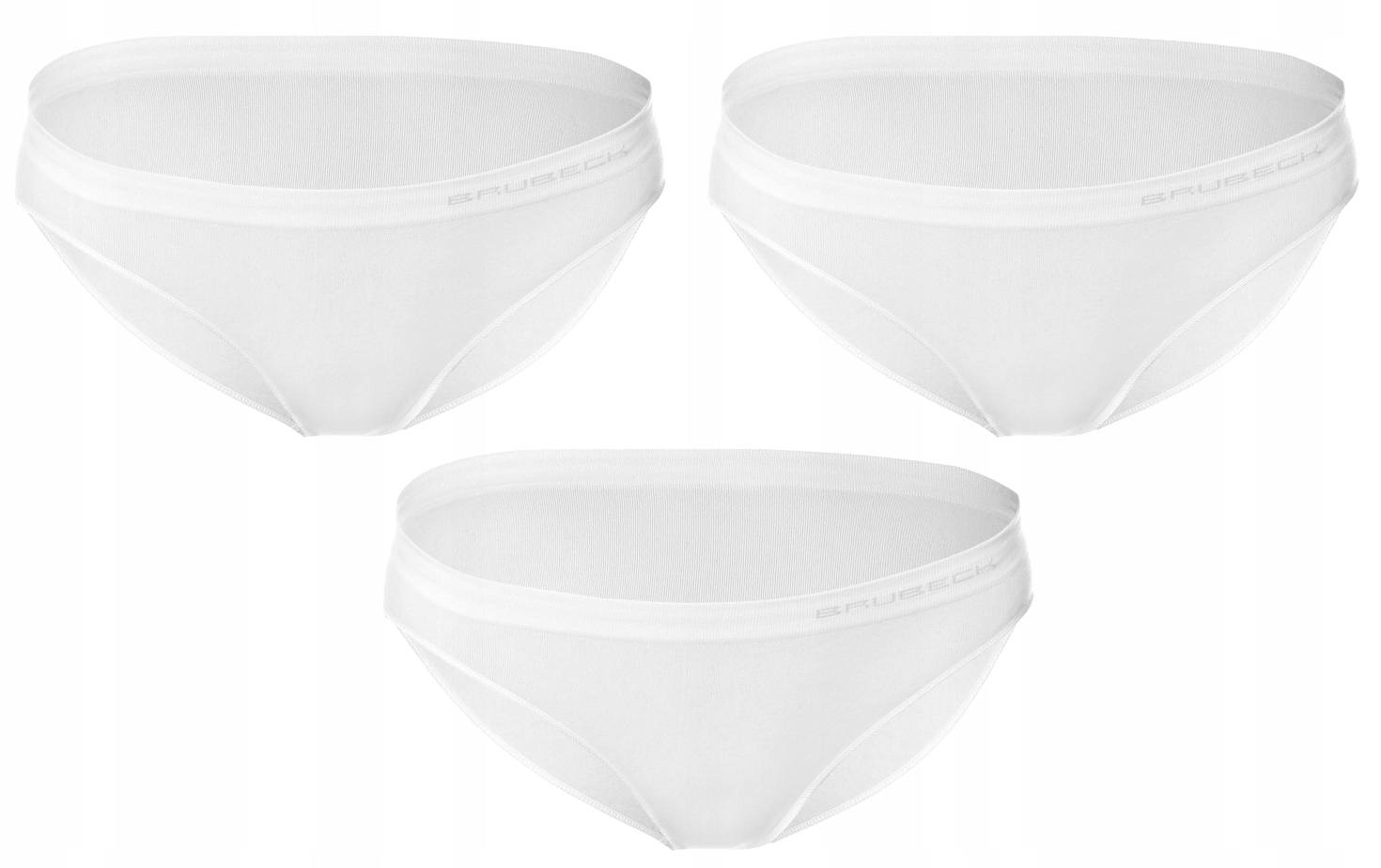 

Bezszwowe Bikini Brubeck Cotton |3-PACK|BIAŁY| L