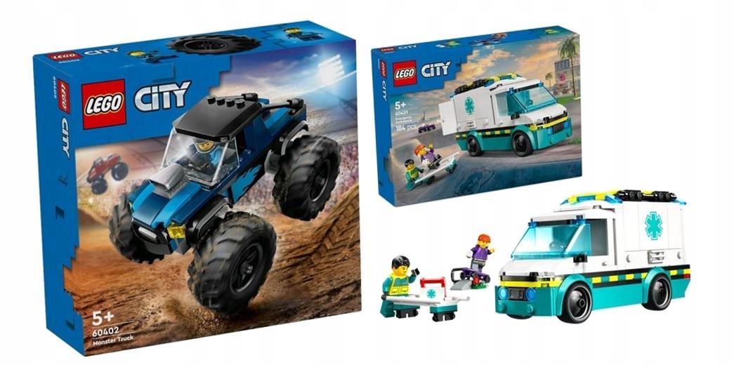 Lego City 60402 Modrý Monster Truck Sanitka 60451